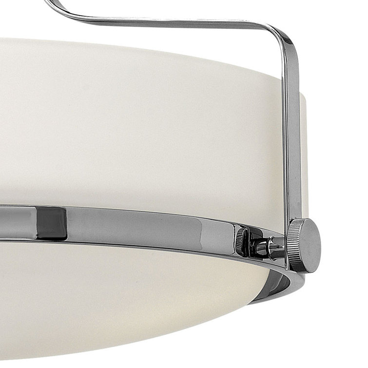 Transitional 3-Light Chrome Globe Chandelier with Etched Opal Shade