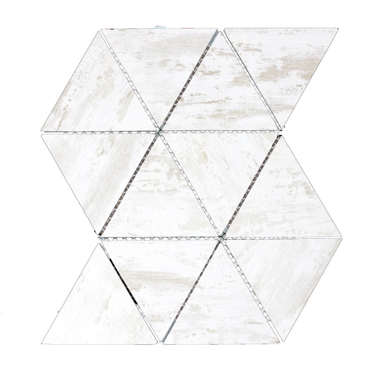 Nature Birchwood White Matte Glass Mosaic Wall Tile