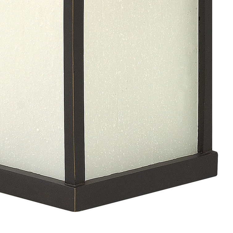 Manhattan Oil Rubbed Bronze 1-Light Outdoor Wall Sconce with Etched Seedy Glass