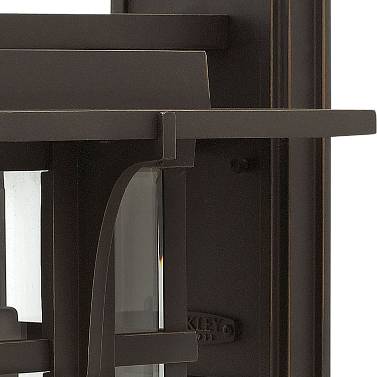 Vintage Station-Inspired Oil Rubbed Bronze Wall Lantern with Clear Beveled Glass