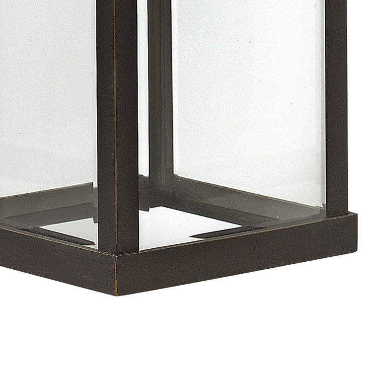 Vintage Station-Inspired Oil Rubbed Bronze Wall Lantern with Clear Beveled Glass