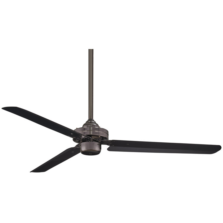 54" Gun Metal Industrial Ceiling Fan with Remote and Lighting