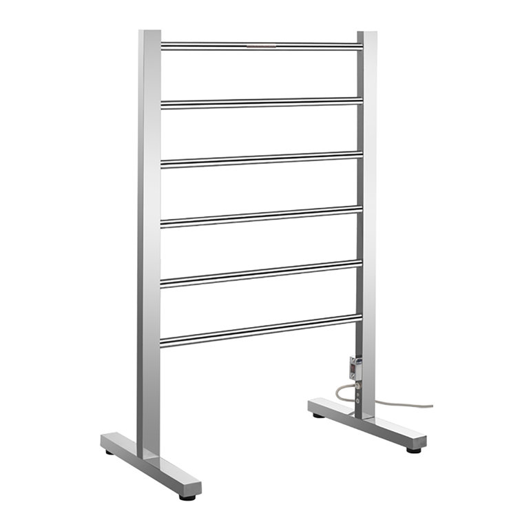 Polished Chrome Stainless Steel Floor Standing Towel Warmer