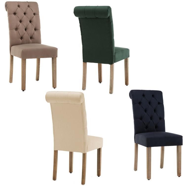 Jocelyn Ash Gray Tufted Parson-Style Side Chair Set