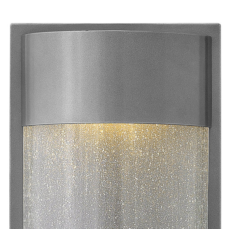 Hematite Finish 13" LED Outdoor Wall Sconce with Clear Seedy Glass