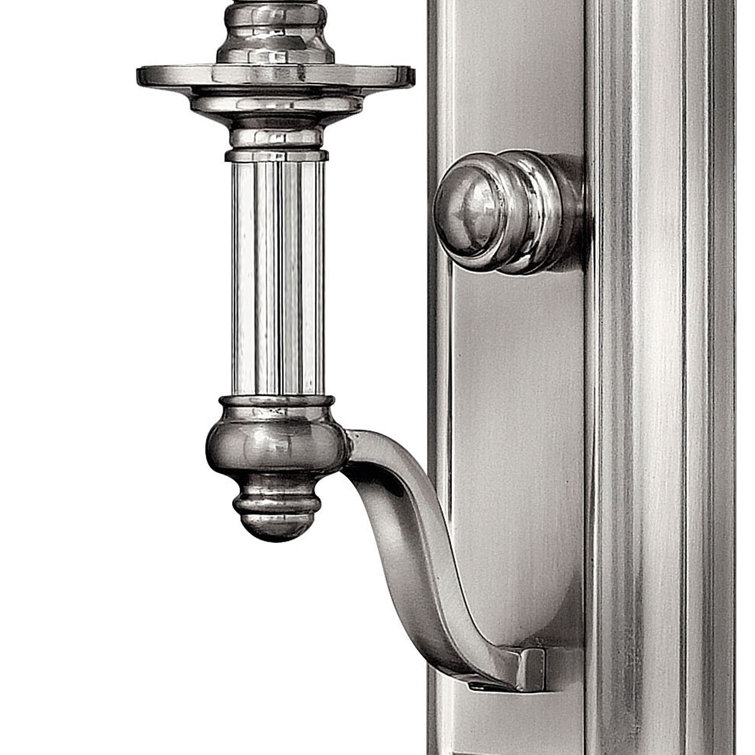 Elegant Brushed Nickel Dimmable Wall Sconce with White Fabric Shade