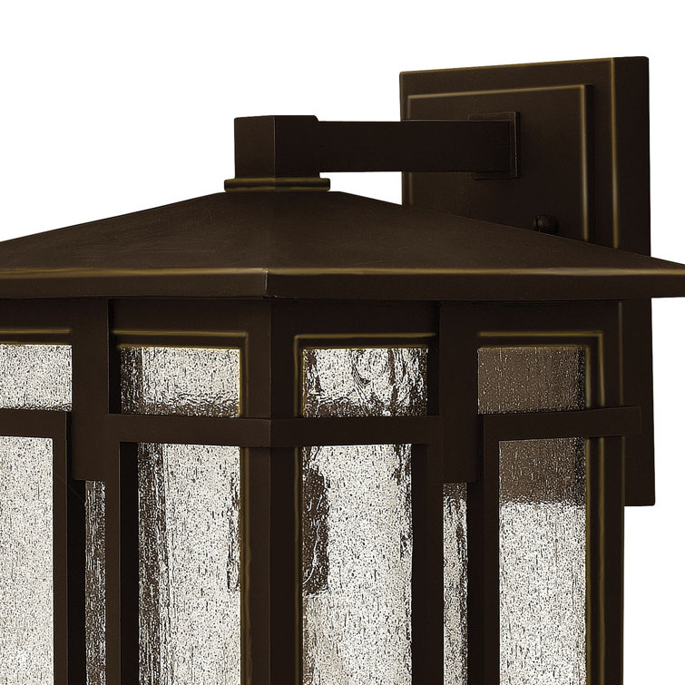 Tucker 18" Bronze Outdoor Wall Lantern with Clear Seedy Glass