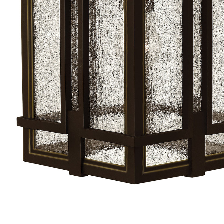 Tucker 18" Bronze Outdoor Wall Lantern with Clear Seedy Glass