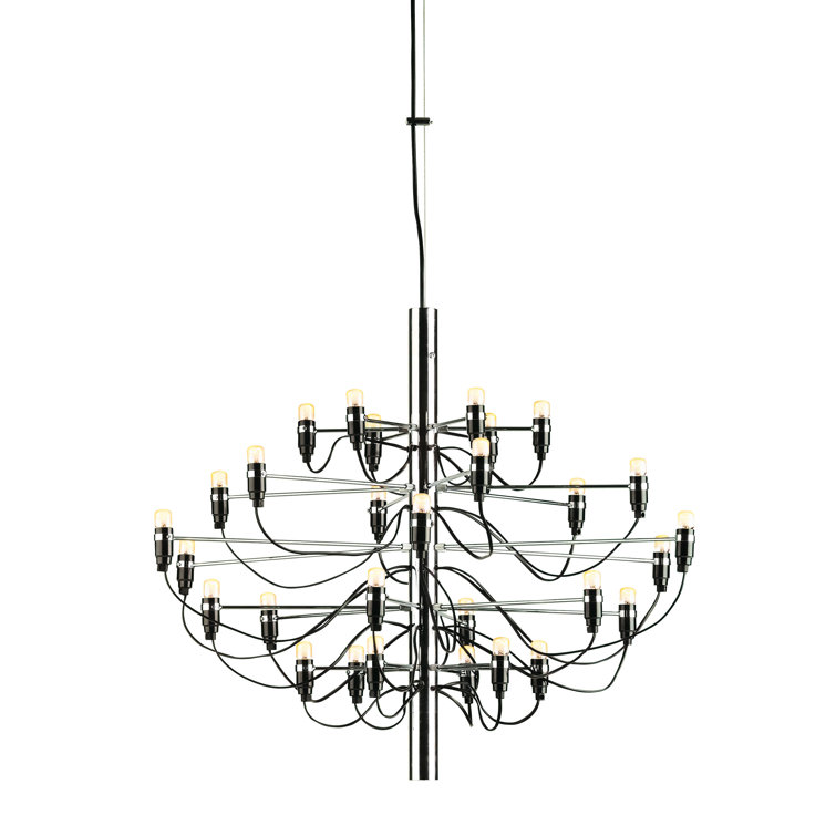 Sarfatti 2097 Contemporary Chrome 50-Light Chandelier