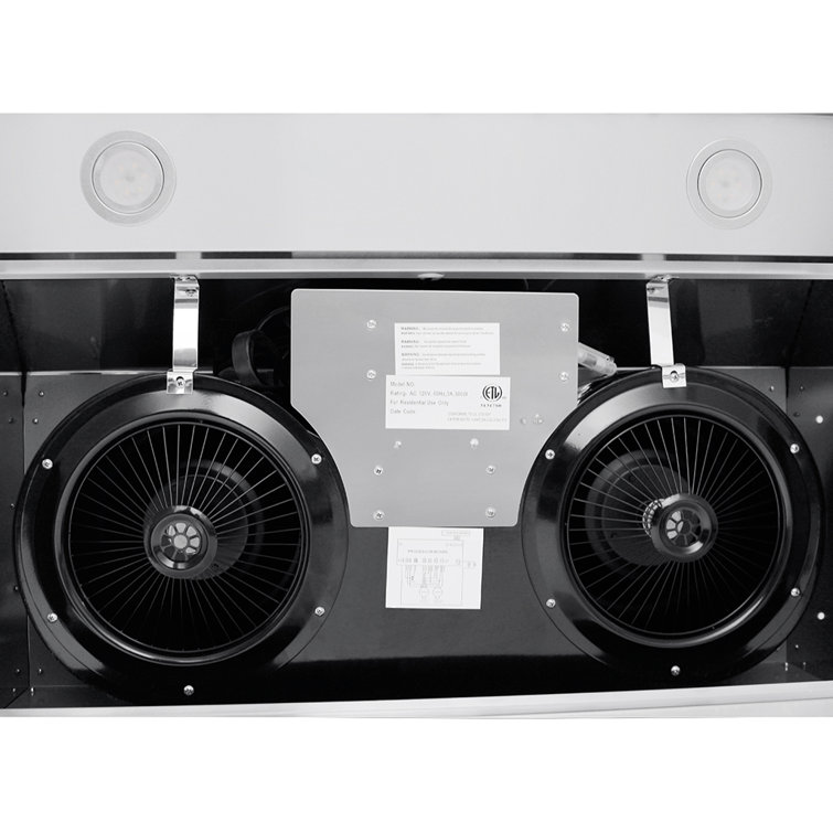 36 Inch Wide Stainless Steel Convertible Under Cabinet Range Hood