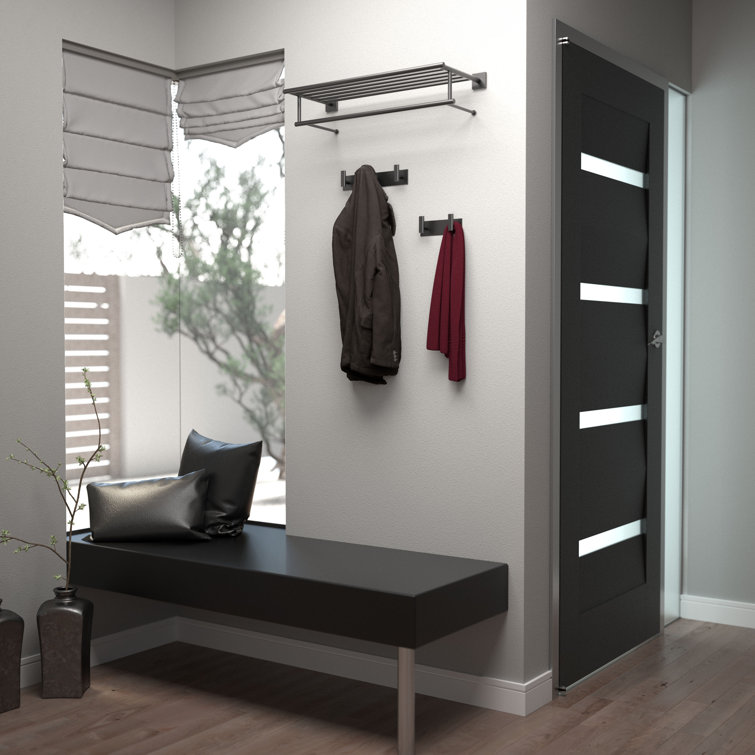 Matte Black Triple Hook Wall Mount with Rust Resistance