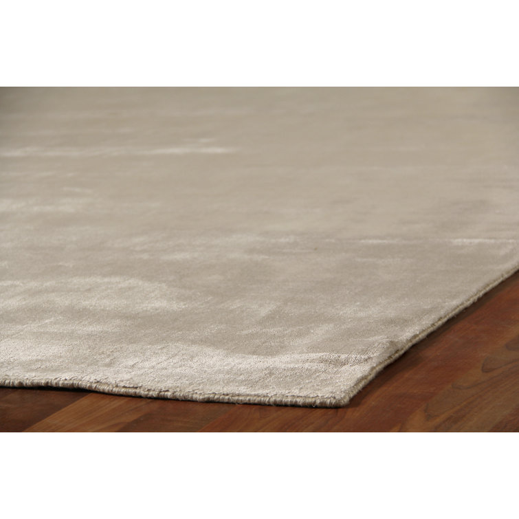 Elegance Handwoven Beige Viscose 8' x 10' Area Rug