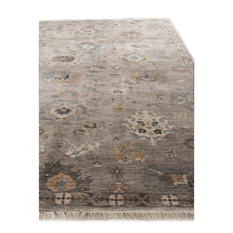 Pewter Elegance 8' x 10' Hand-Knotted Viscose-Cotton-Silk Rug