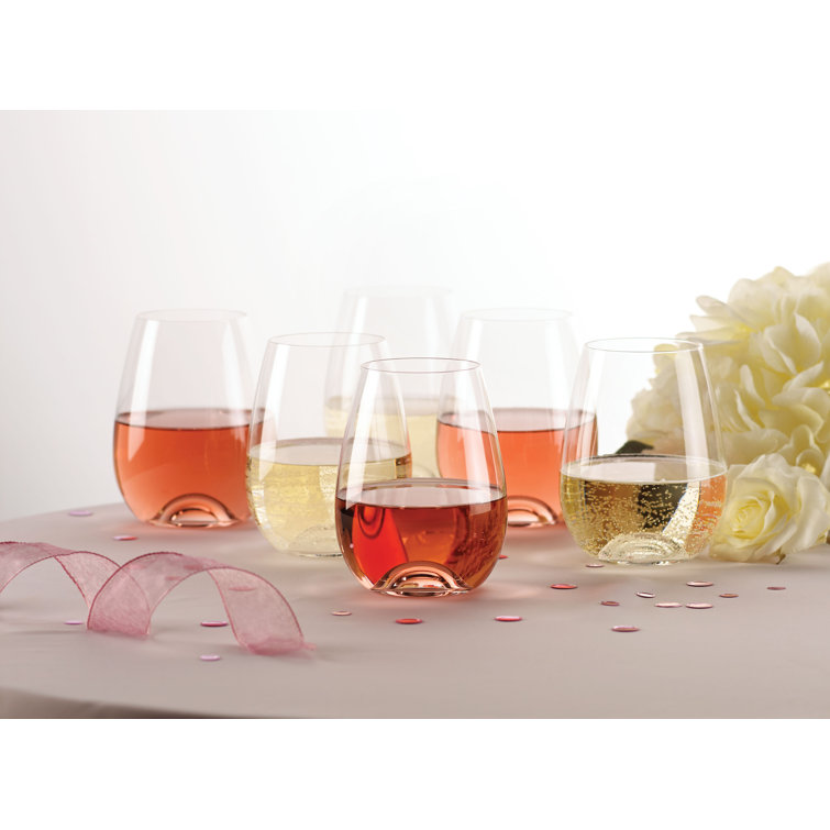 Tuscany Classics Clear Crystal Stemless Wine Glass Set