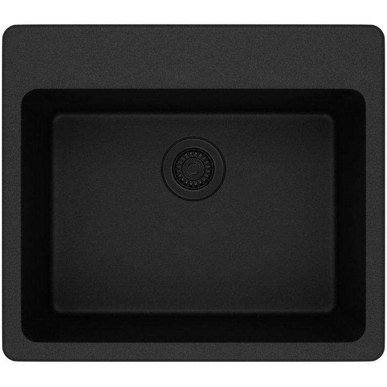 Elkay Black Quartz Single Bowl Drop-In Kitchen Sink