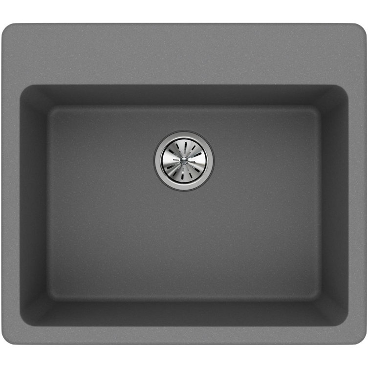 Greystone Quartz Single Bowl Drop-In Kitchen Sink