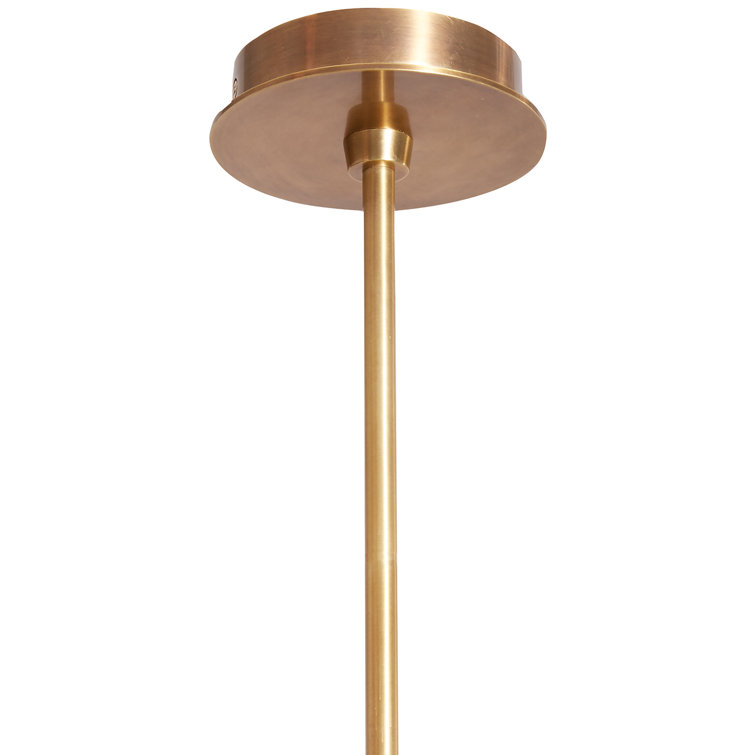 Clear Antique Brass Sputnik 5-Light Chandelier