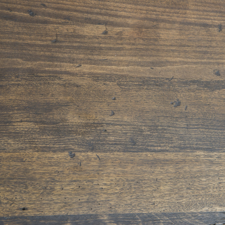 Reclaimed Wood & Marble Round Rustic Dining Table for Six