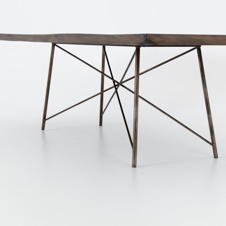 Reclaimed Wood and Iron Contemporary Dining Table