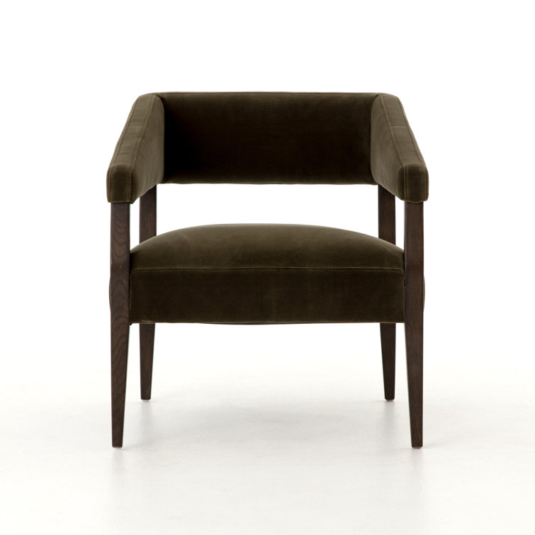 Surrey Olive Deep Seat Wood Accent Chair