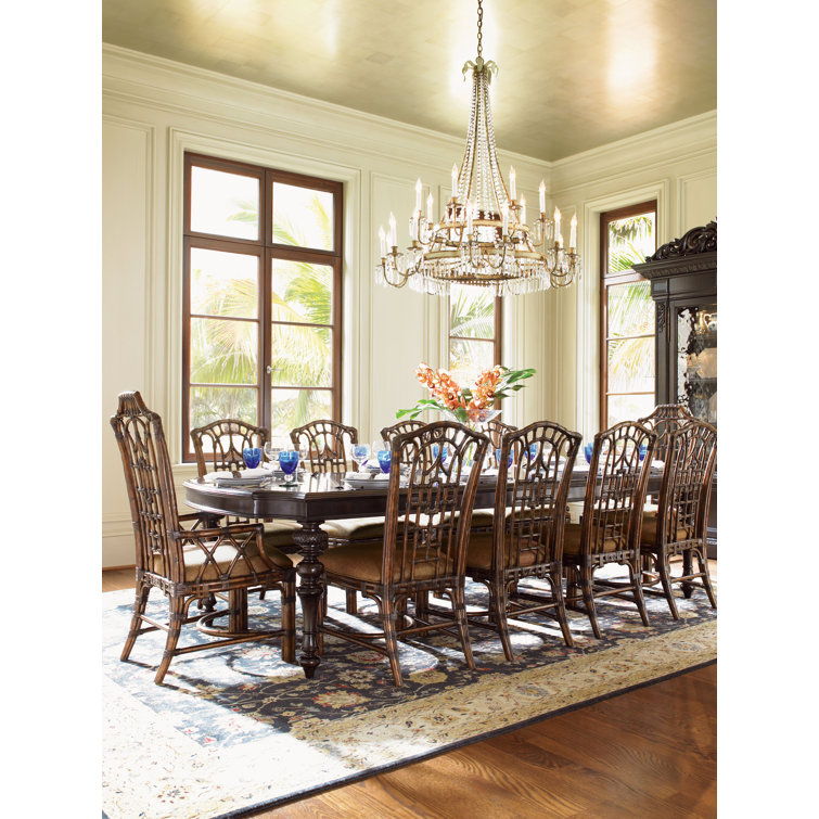 Traditional Kahala Extendable Dining Table in Rich Kona Finish