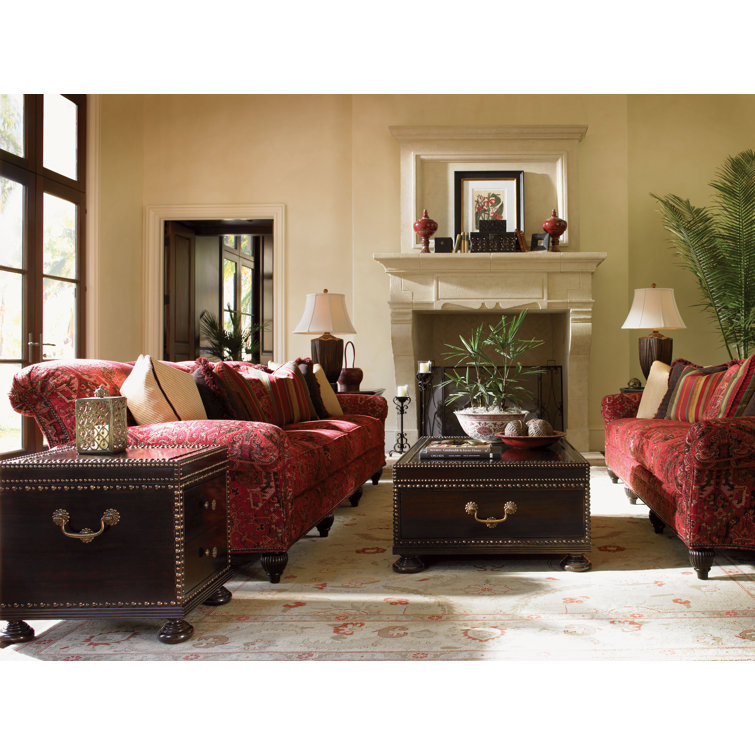 Traditional Kona Wood Rectangular Cocktail Table with Storage