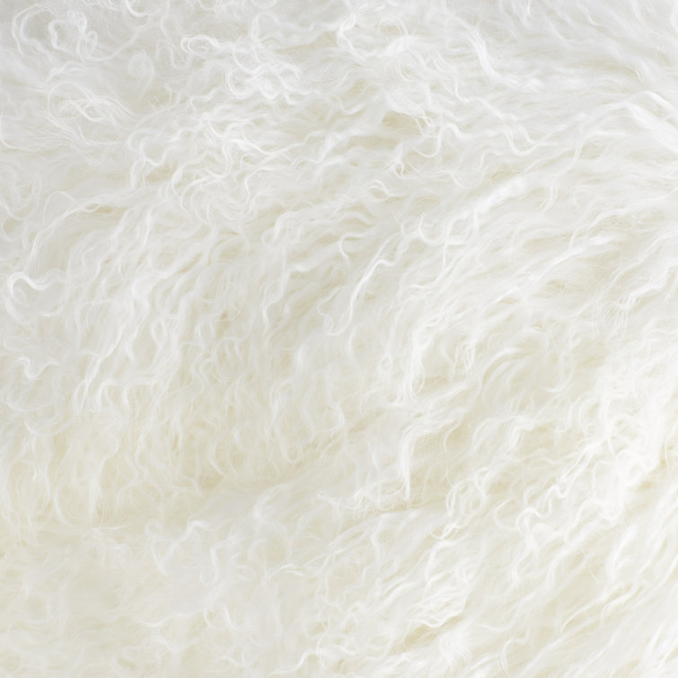 Ivory Wool Square Throw Pillow Set with Polyester Fill