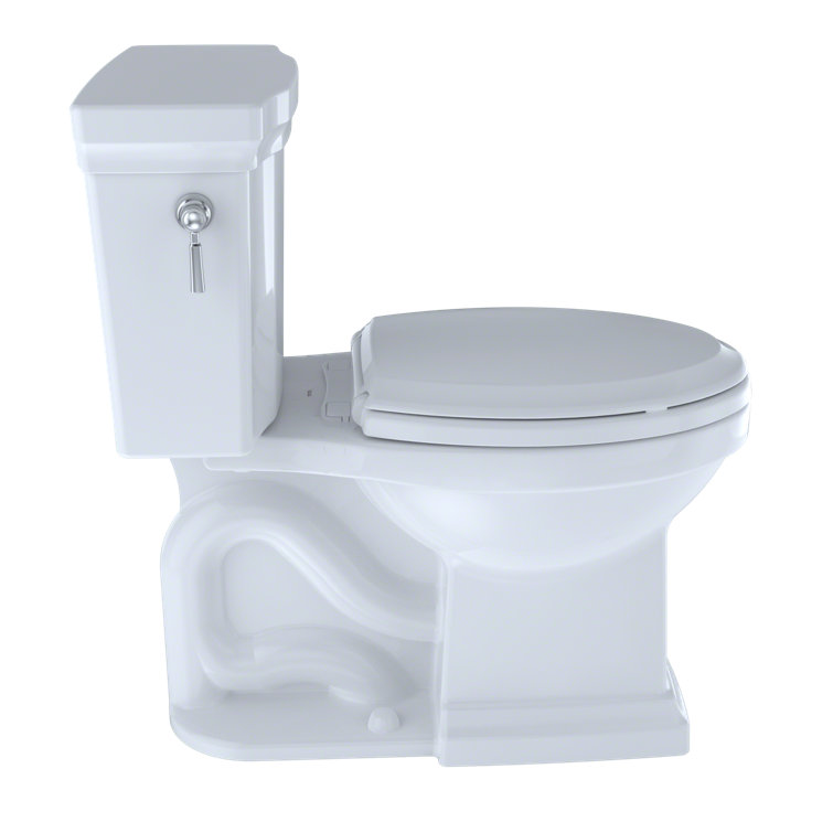 Eco-Savvy Bone Elongated Dual Flush High-Efficiency Toilet