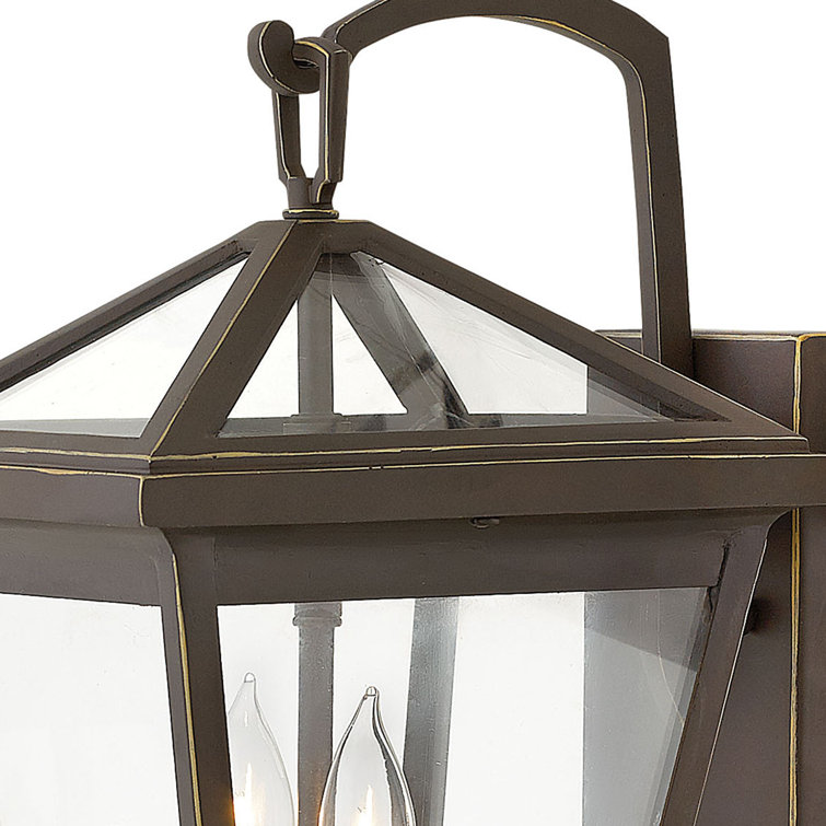 Classic Oil Rubbed Bronze 2-Light Outdoor Wall Sconce with Clear Glass