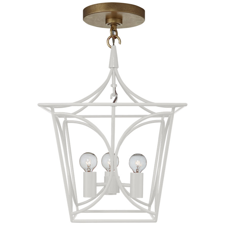 Light Cream and Gold Mini Pagoda Lantern Pendant