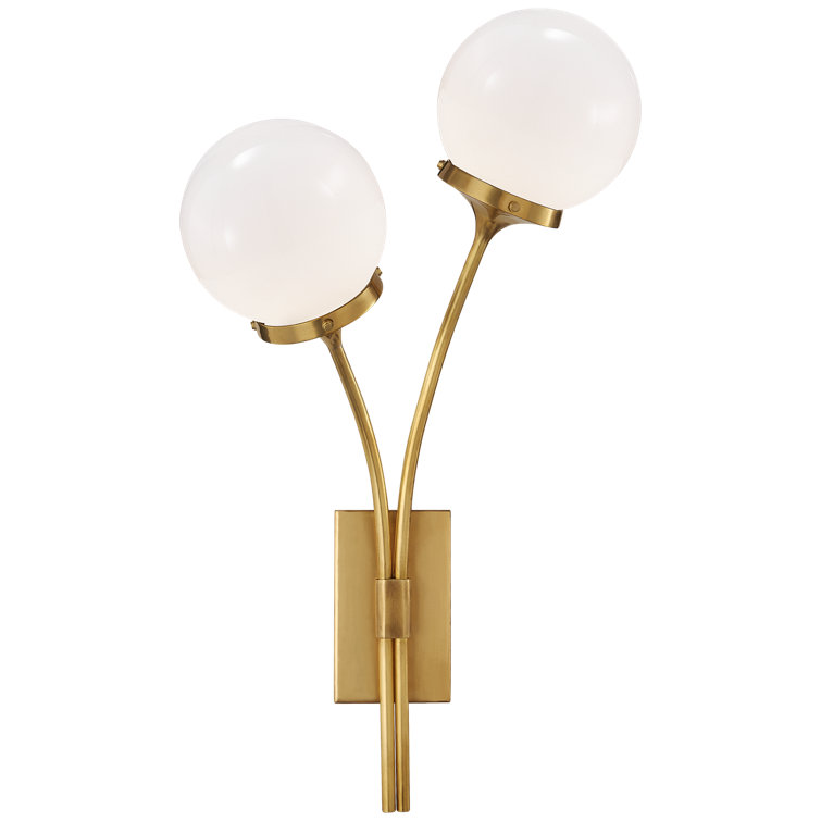 Prescott Soft Brass Dimmable Wall Sconce, 20.5" Height