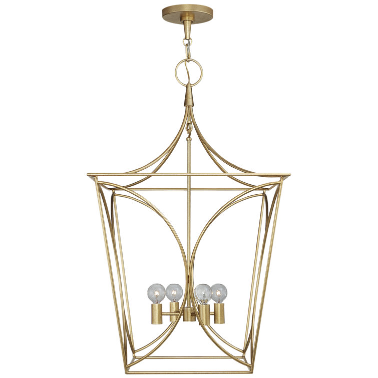 Gilded Glass Globe Indoor/Outdoor Lantern Pendant