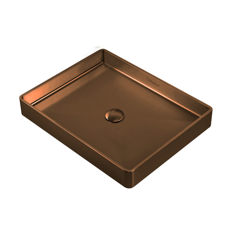 Copper Rectangular Above-Counter Vessel Sink