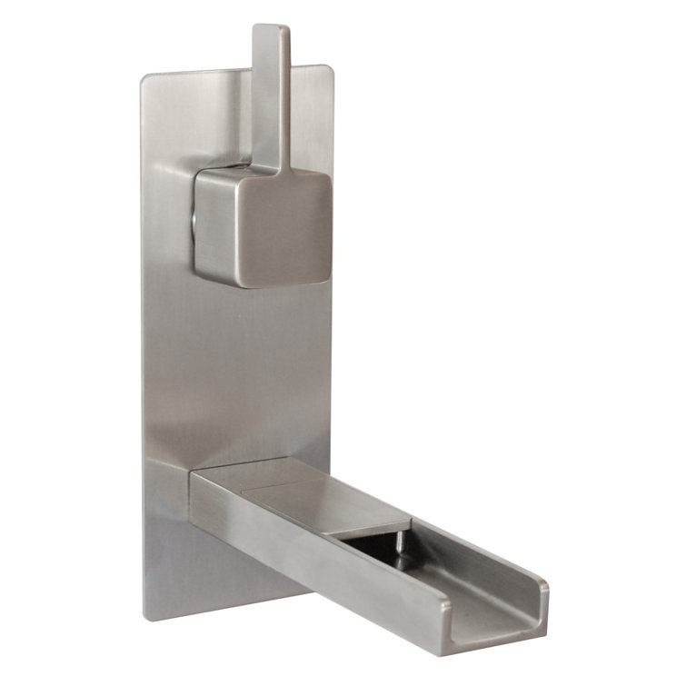 Brushed Nickel Wall-Mounted Waterfall Bathroom Faucet