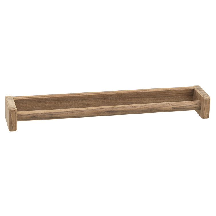 16'' Teak Wall Mounted Towel Rack