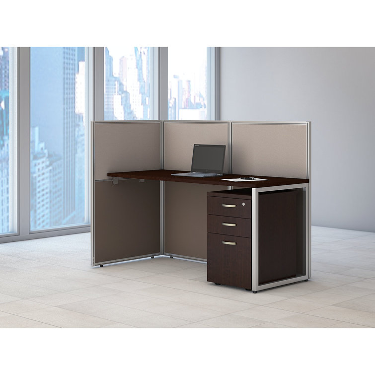 Mocha Cherry Compact 3-Drawer Mobile Legal File Cabinet