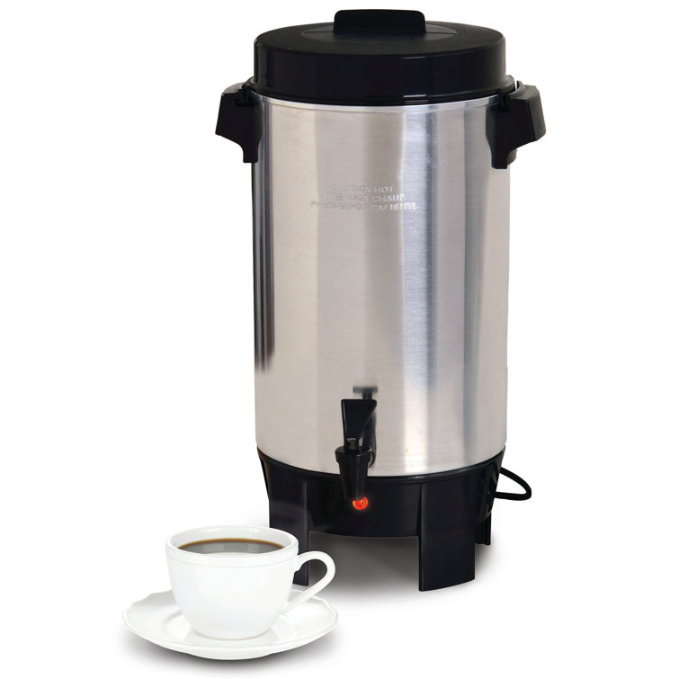 Polished Aluminum 30-Cup Freestanding Coffee Urn