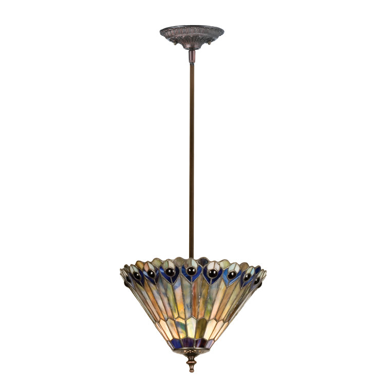 Mahogany Bronze 29" Farmhouse Glass Pendant Light
