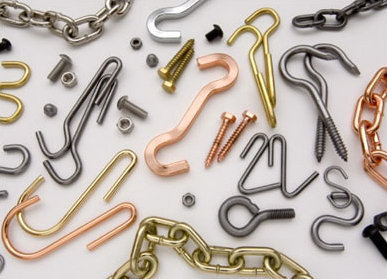 Hammered Steel 4.5" Straight Pot Hooks Set of 6