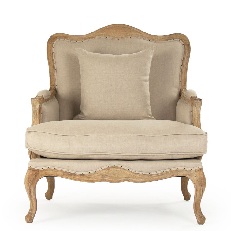Belmont Natural Linen & Jute Club Chair with Limed Grey Oak Legs