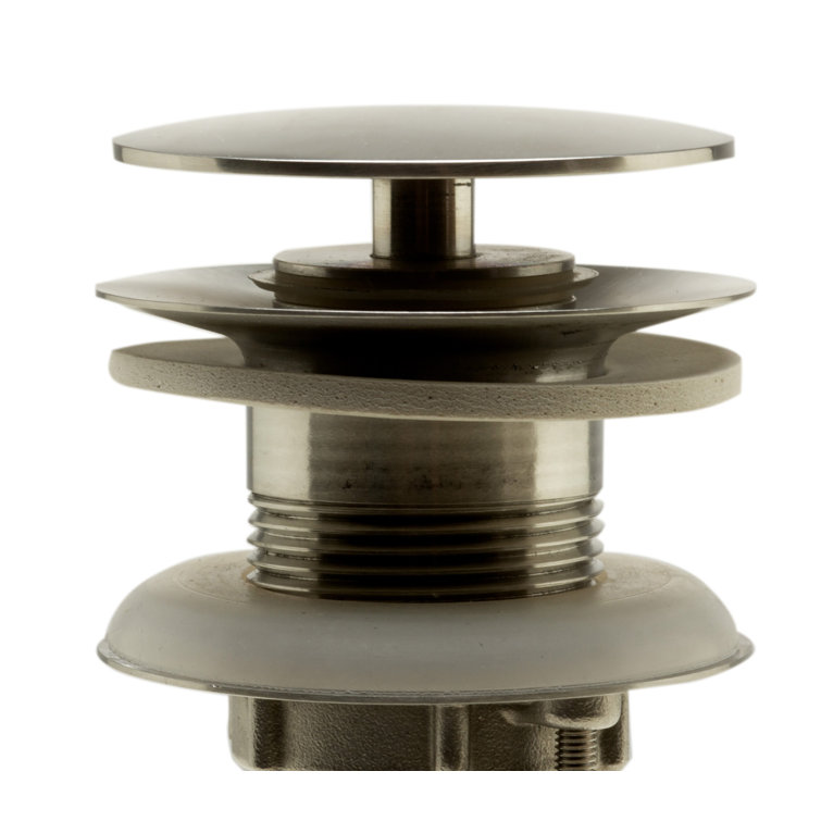 Polished Stainless Steel Mushroom Pop-Up Drain for Sink