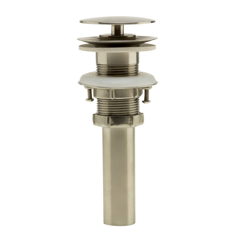 Polished Stainless Steel Mushroom Pop-Up Drain for Sink