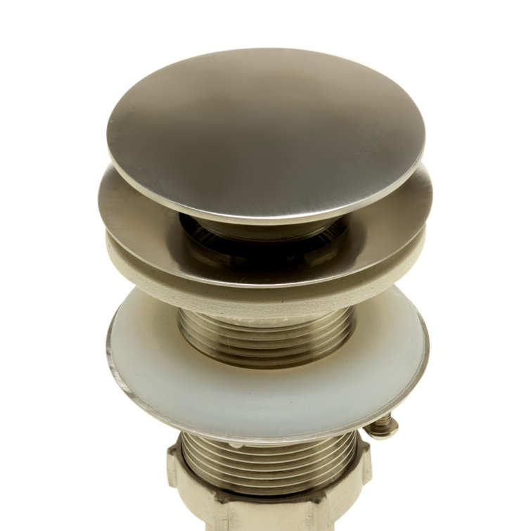 Polished Stainless Steel Mushroom Pop-Up Drain for Sink