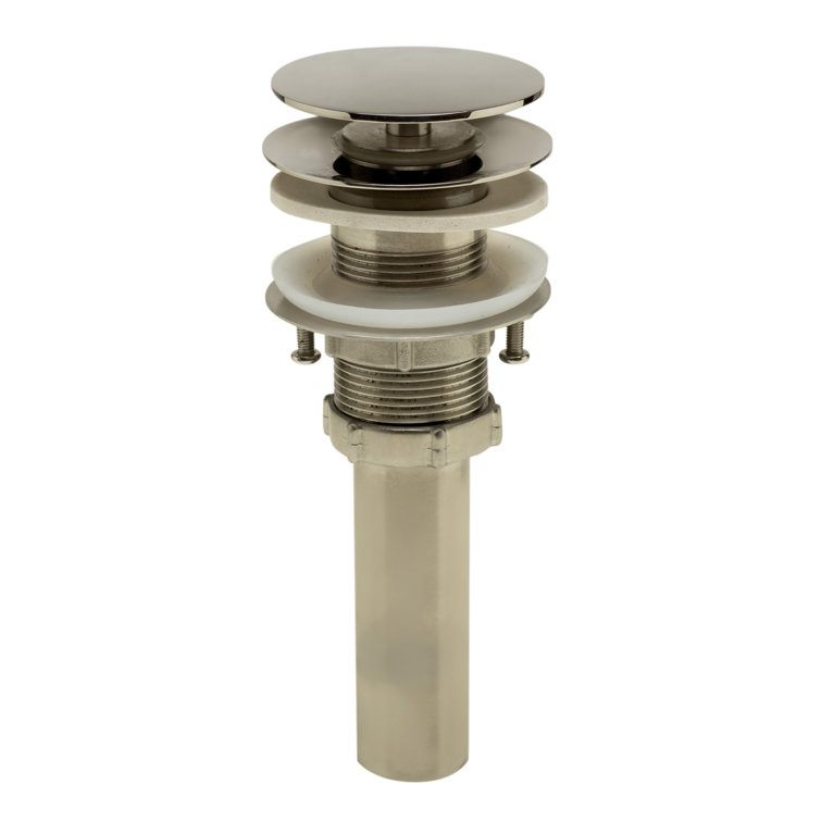 Polished Stainless Steel Mushroom Pop-Up Drain for Sink