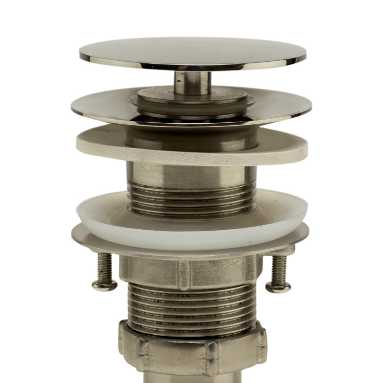 Polished Stainless Steel Mushroom Pop-Up Drain for Sink