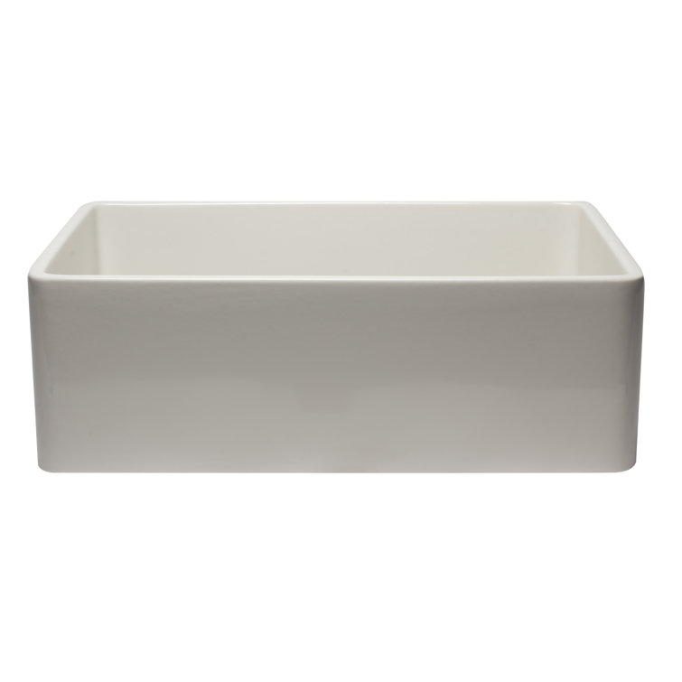 30'' Biscuit Fireclay Farmhouse Single Bowl Kitchen Sink