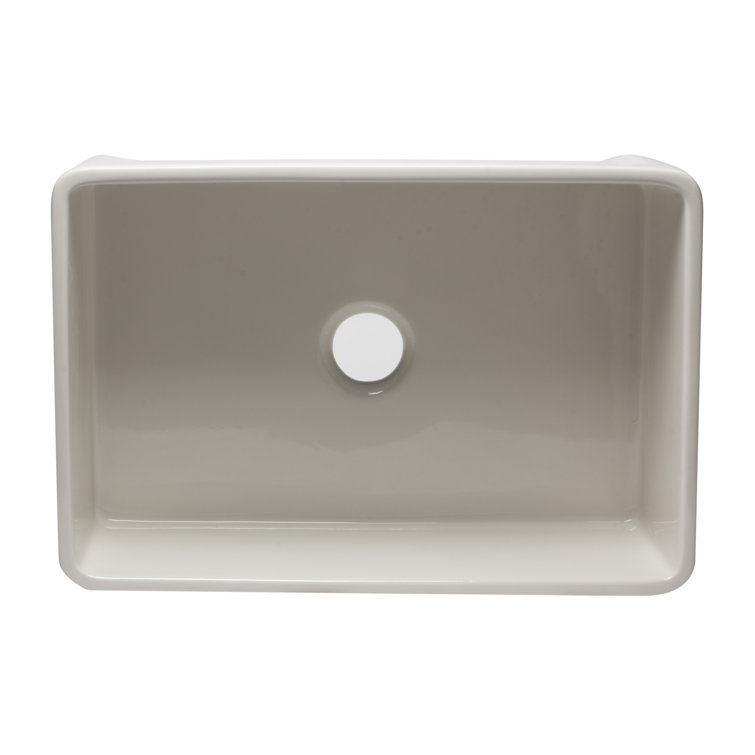 30'' Biscuit Fireclay Farmhouse Single Bowl Kitchen Sink