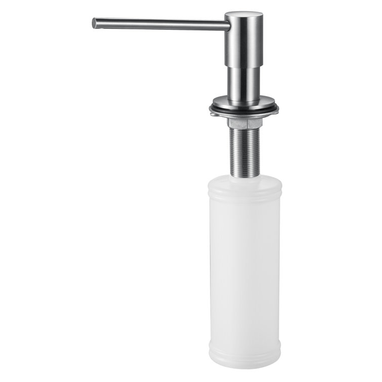 Modern Brushed Stainless Steel Soap Dispenser with 4-1/3" Spout