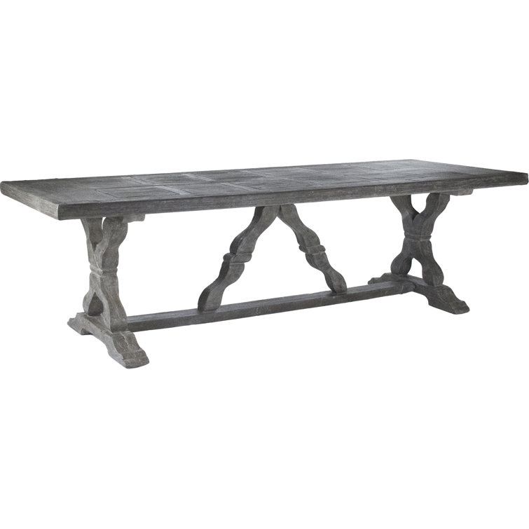 Farmhouse Distressed Grey Extendable Wood Dining Table for 12