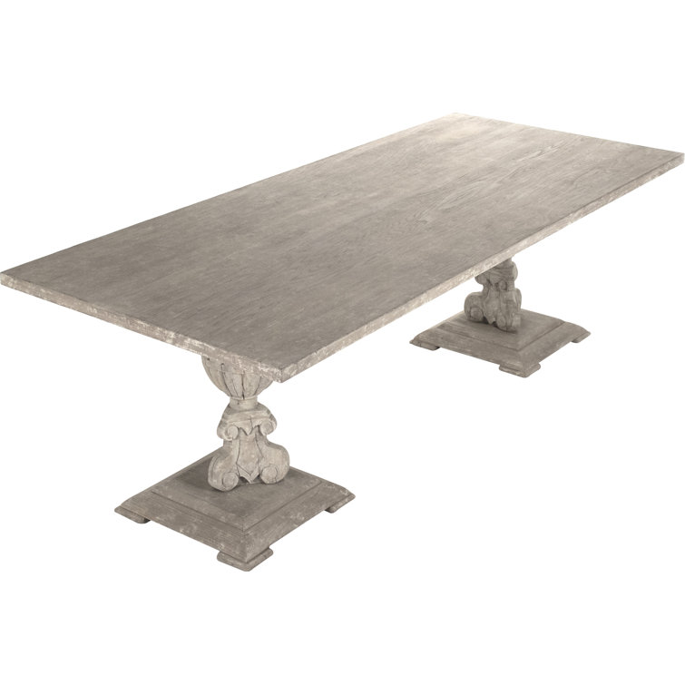 Rectangular Farmhouse Pine and Elm Dining Table